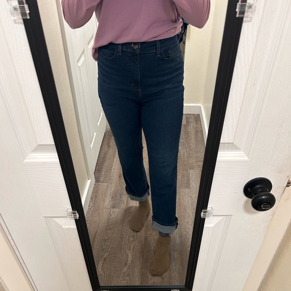 Lee High Rise Stretch Straight Leg Jeans - Picture 2 of 8